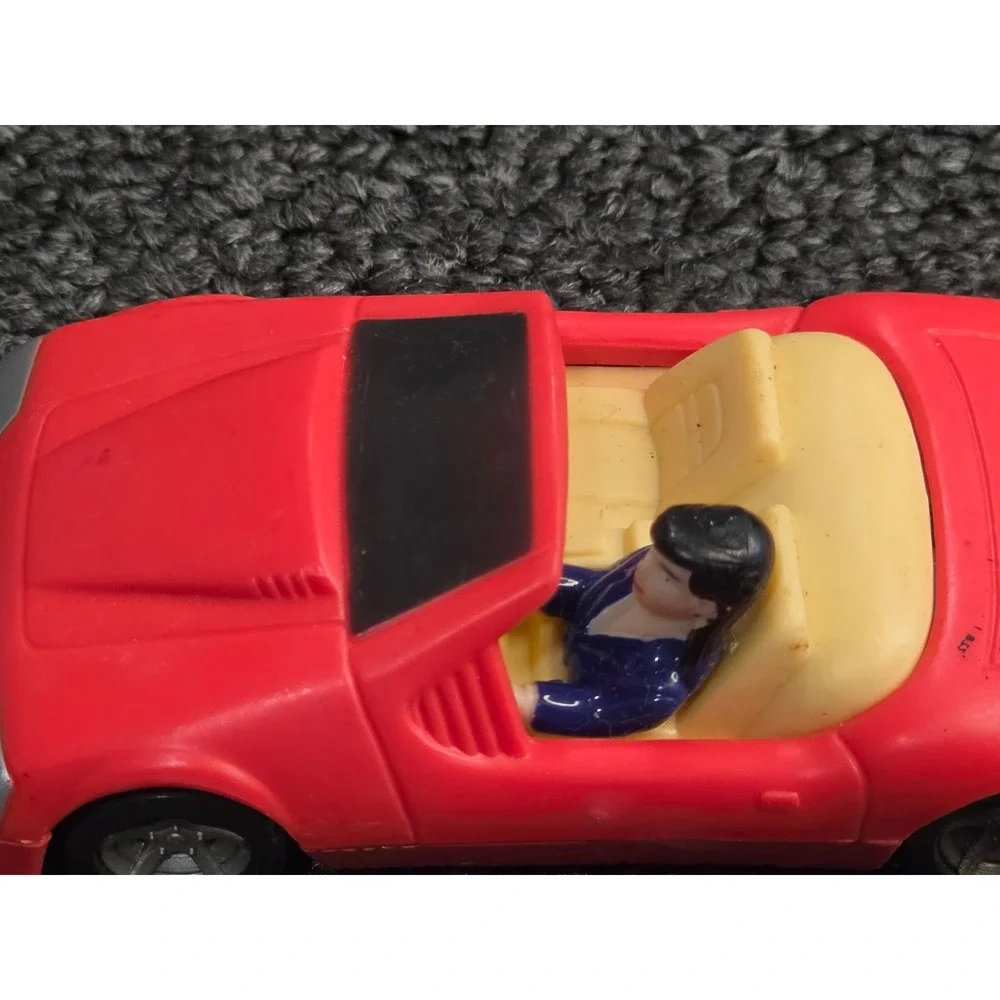 Vintage 1997 Burger King Kids Club DC Comics Red Convertible Toy Car RC23